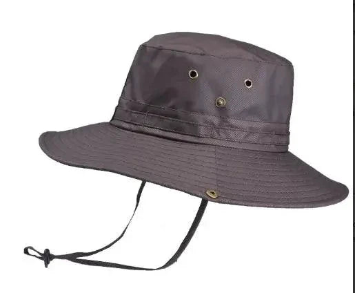 Mandotos ventilated Explorer's Fedora hat with wide brim and breathable design for outdoor sun protection.