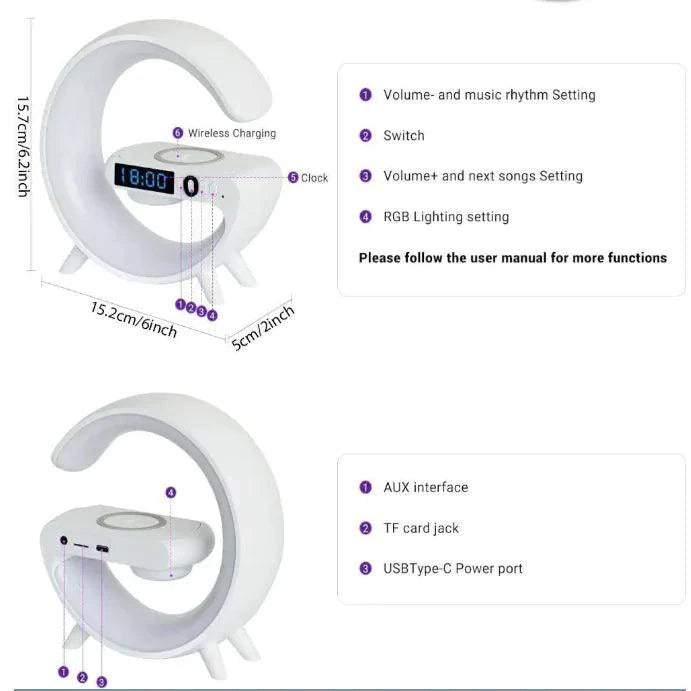 VersaLamp 5-in-1 Bluetooth Speaker Night Light - MANDOTOS