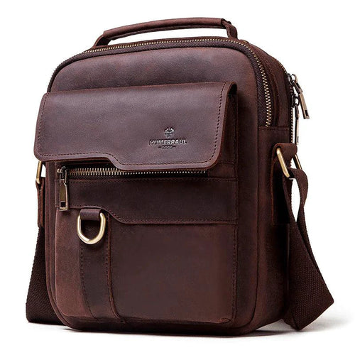 Vintage Leather Messenger Bag - MANDOTOS