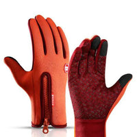 Mandotos WarmRide Touch Gloves in black with touchscreen fingertips, designed for cold weather outdoor activities.