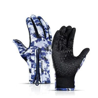 Mandotos WarmRide Touch Gloves in black, featuring touchscreen-compatible fingertips for cold weather outdoor activities.