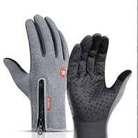 Mandotos WarmRide Touch Gloves in black showing soft fabric, touchscreen-compatible fingertips, and snug fit for cold weather.