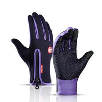 MANDOTOS WarmRide Touch Gloves in black, featuring touchscreen-compatible fingertips and soft, insulated fabric for cold weather warmth.