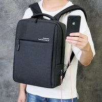 Mandotos waterproof and shockproof rechargeable backpack for laptops, with padded compartments and durable design for tech protection.