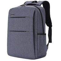 Mandotos waterproof and shockproof rechargeable backpack with a laptop compartment, featuring a sleek, durable design.