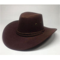Mandotos Western cowboy hat with wide brim and decorative band, made of durable felt material.