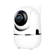 Mandotos WiFi wireless CCTV IP camera for home security, showing a sleek black design with lens and mounting bracket.
