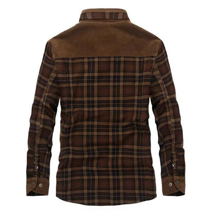 Winter Jacket Men Thicken Warm Fleece Jackets Coats Pure Cotton Plaid Jacket Military Clothes - MANDOTOS