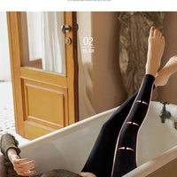 Mandotos winter women's leggings in solid color velvet, high waist, stretchy and warm for cold weather wear.