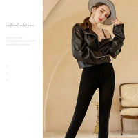 Mandotos winter women's leggings in solid color velvet with high waist, stretchy and warm for cold weather.