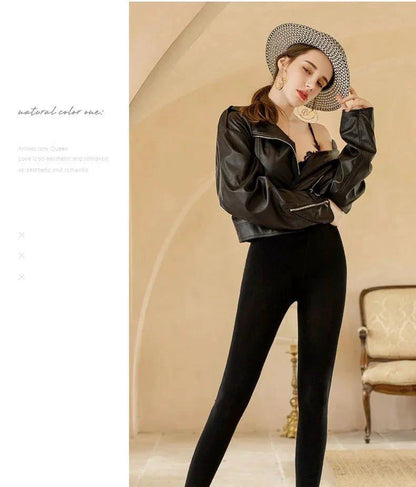 Winter Leggings For Women Warm Leggins Solid Color Velvet Leggins High Waist Leggings Stretchy Leggings dropshipping - MANDOTOS