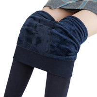 Mandotos winter women's leggings in solid color velvet with high waist and stretchy fit, designed for warmth and comfort.
