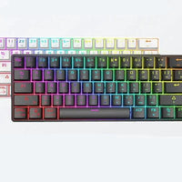 Mandotos wireless Bluetooth mechanical keyboard with dual-mode charging, featuring a compact design and mechanical key switches.