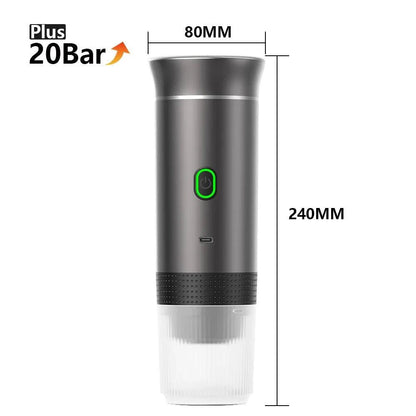 Wireless Electric Portable Espresso Coffee Machine for Car & Home Camping Coffee Maker 3-in-1 Capsule Powder Travel Coffee Maker - MANDOTOS