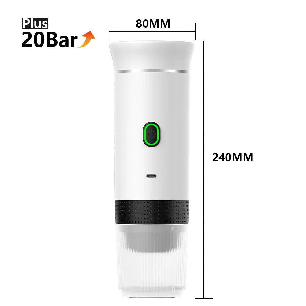 Wireless Electric Portable Espresso Coffee Machine for Car & Home Camping Coffee Maker 3-in-1 Capsule Powder Travel Coffee Maker - MANDOTOS