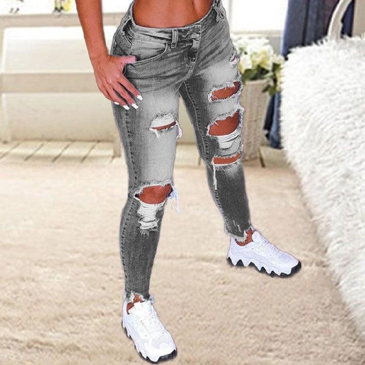 Mandotos brushed denim cargo pants for women, featuring a stretchy, stylish, and versatile fit with functional pockets and a relaxed silhouette.