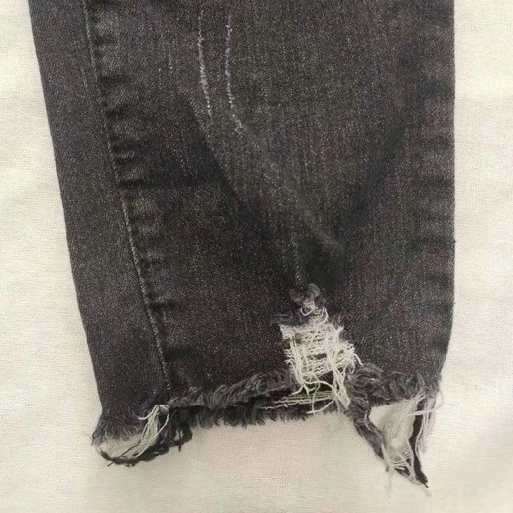 Brushed Denim Cargo Pants for Women - Stretchy, Stylish, and Versatile Fit - MANDOTOS