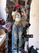 Plus Size American High Street Wide Leg Ripped Denim Women's Summer Retro High Waist Straight-leg Loose Mop Pants Pants - MANDOTOS