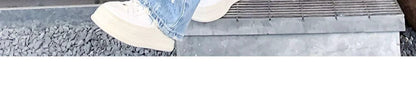 Plus Size American Hole Plus Size Ladies High Waist Straight-leg Denim - MANDOTOS