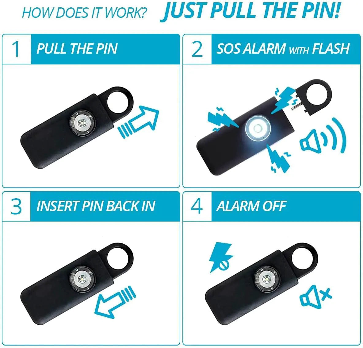 Women's Self-Defense Safety Alarm - MANDOTOS
