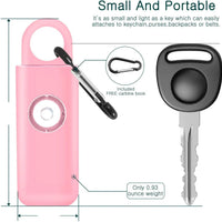 Mandotos women's self-defense safety alarm with keychain and button, compact personal security device for emergency alerts.