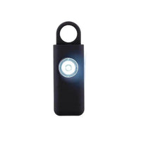 Mandotos women's self-defense safety alarm with keychain and flashing LED light for personal security and emergency alert.