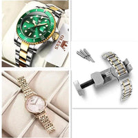 Luxury MANDOTOS women’s quartz watch with diamond accents, casual bracelet design, and stylish Geneva-inspired look.