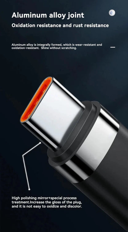 Xiaomi 120W Fast Charger PD Quick Charging High Quality USB C TO USB Type C Cable For iPhone 15 Plus Pro Max Samsung S24 - MANDOTOS