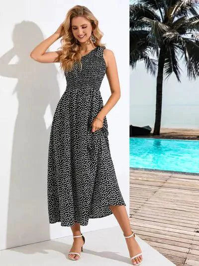 Zoe Asymmetrical Midi Dress - MANDOTOS