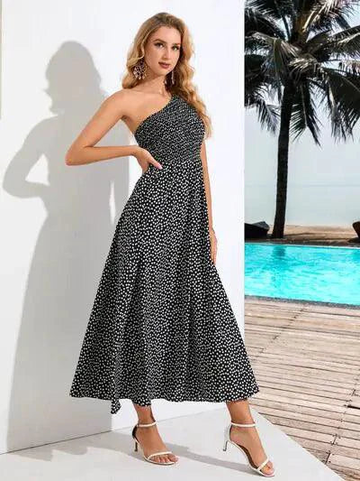 Zoe Asymmetrical Midi Dress - MANDOTOS