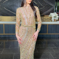 Mariam Long Sleeve Beaded Dress - MANDOTOS INTERNATIONALDresses