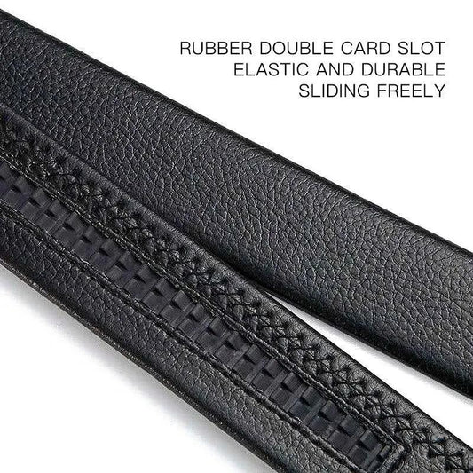 Men Leather Belt Metal Car Automatic Buckle Work Belt High Quality Men 120cm Leather Belt Business - MANDOTOS