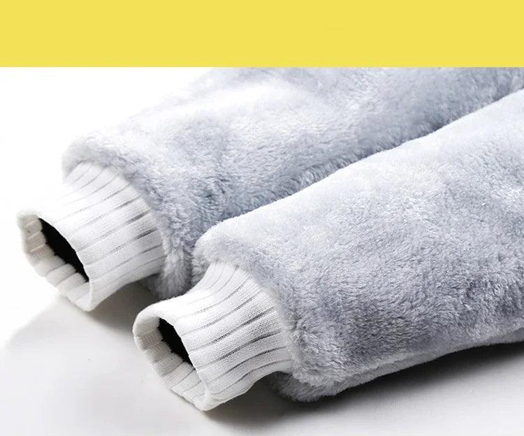 Men's autumn and winter sports set hooded casual cardigan jacket outdoor thickened warm sports shirt+pants two-piece set -