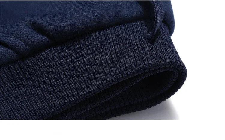 Men's autumn and winter sports set hooded casual cardigan jacket outdoor thickened warm sports shirt+pants two-piece set -