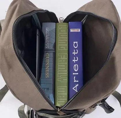 Men's Backpacks Canvas Backpack Student Bags - MANDOTOS