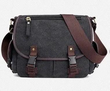 Men's Canvas Shoulder Bag - Multifunctional Messenger Bag - MANDOTOS