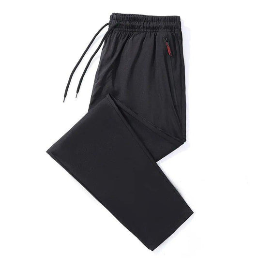 Men's Casual Pants Straight Slim Fit Elastic Waist Jogger Korean Classic Blue Black Gray Male Brand Trousers Plus Size - MANDOTOS