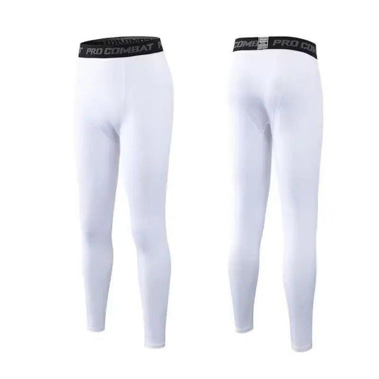 Mens Compression Pants Tights Cool Dry Leggings Sports Baselayer Running Tights Athletic Workout Active Shorts - MANDOTOS