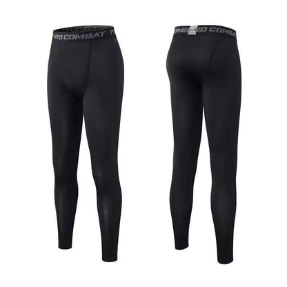 Mens Compression Pants Tights Cool Dry Leggings Sports Baselayer Running Tights Athletic Workout Active Shorts - MANDOTOS