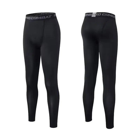 Mens Compression Pants Tights Cool Dry Leggings Sports Baselayer Running Tights Athletic Workout Active Shorts - MANDOTOS