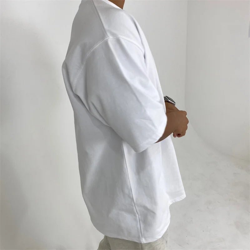 Men's Cotton Fitness Tee - Short Sleeve Summer Gym T-shirt - MANDOTOS INTERNATIONAL