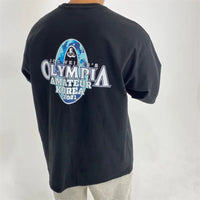 Men's Cotton Fitness Tee - Short Sleeve Summer Gym T-shirt - MANDOTOS INTERNATIONAL