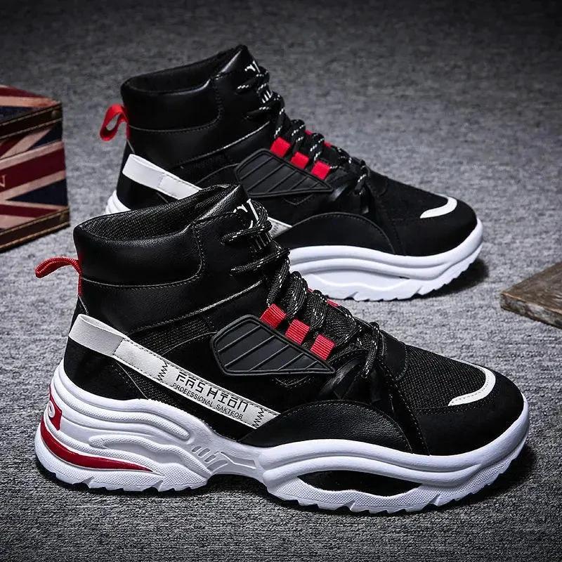 Men's High-Top Shoes - Korean Style Autumn Footwear - MANDOTOS