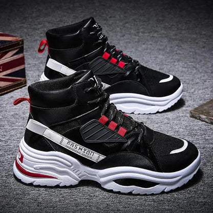Men's High-Top Shoes - Korean Style Autumn Footwear - MANDOTOS