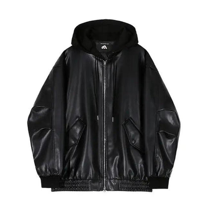 Men's Hooded Leather Jackets - MANDOTOS