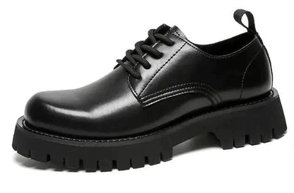 Men's Leather Martin Shoes with Thick Cushioned Sole - MANDOTOS