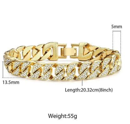 Men's Luxe Gold Chain Bracelet - MANDOTOS