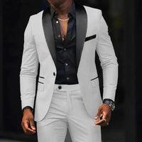Men's Slim-fit Business Casual Suit Jacket & Trousers - MANDOTOS INTERNATIONAL