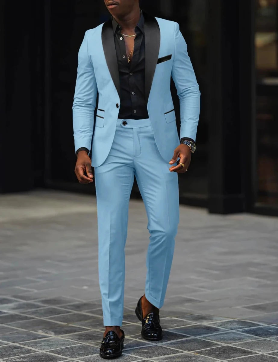 Men's Slim-fit Business Casual Suit Jacket & Trousers - MANDOTOS INTERNATIONAL