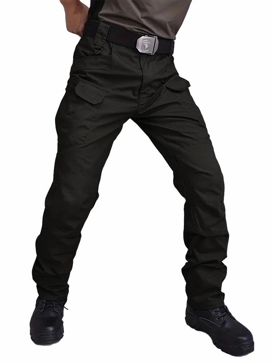 Men's Outdoor Multi Functional Tactical Pants, Multi Pocket Outdoor Hiking Sweatpants, Water-repellent, wear-resistant - MANDOTOS